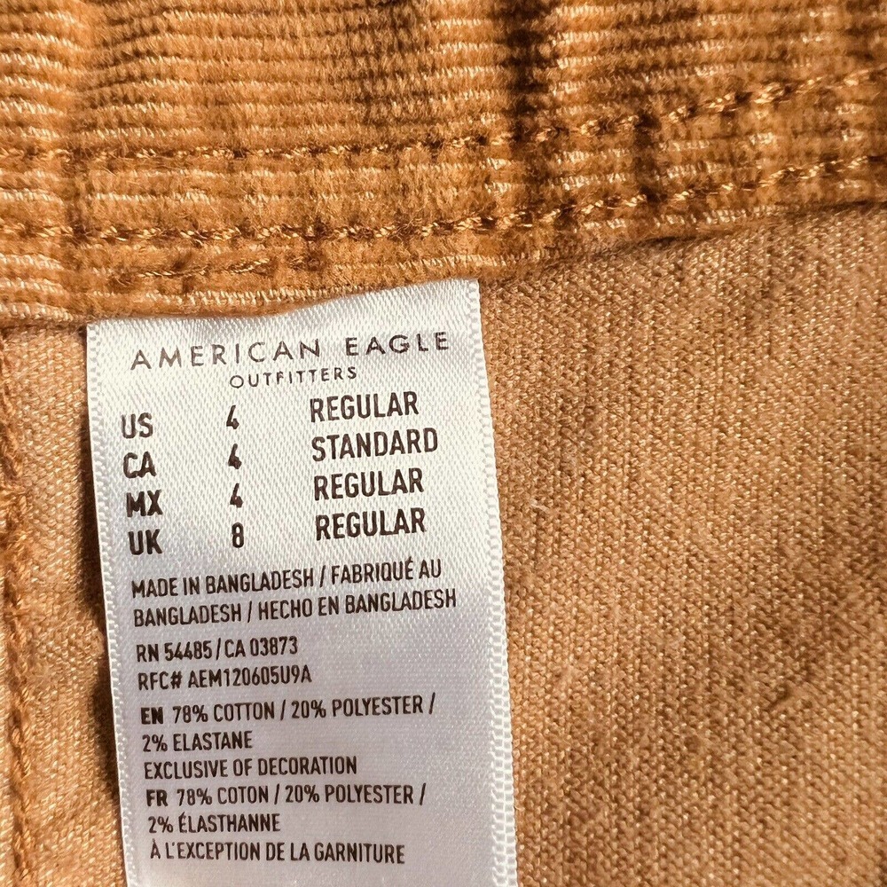American Eagle Super Stretch High Rise A-Line Button Front Corduroy Skirt Size 4 - Picture 11 of 11